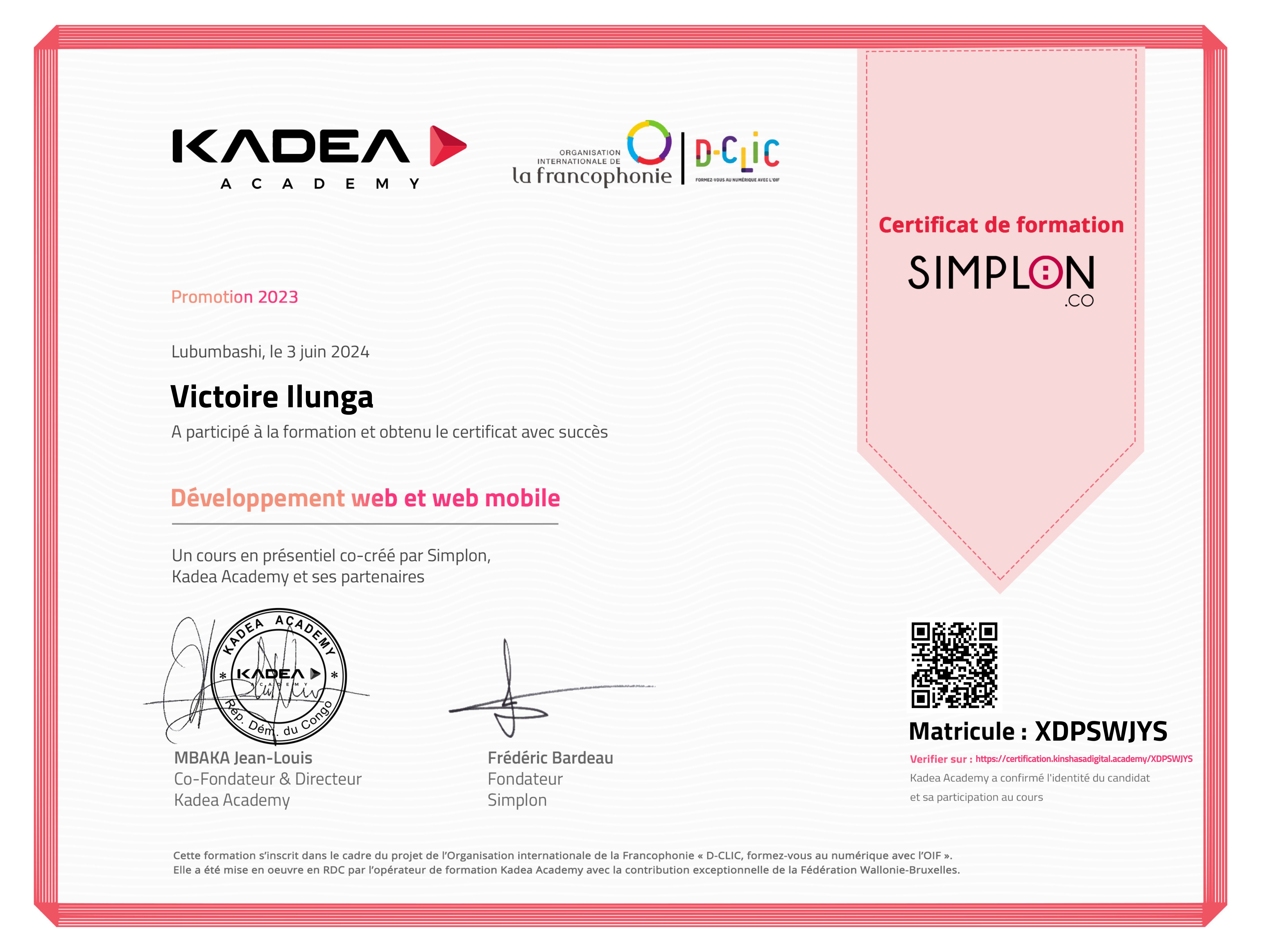 certificat